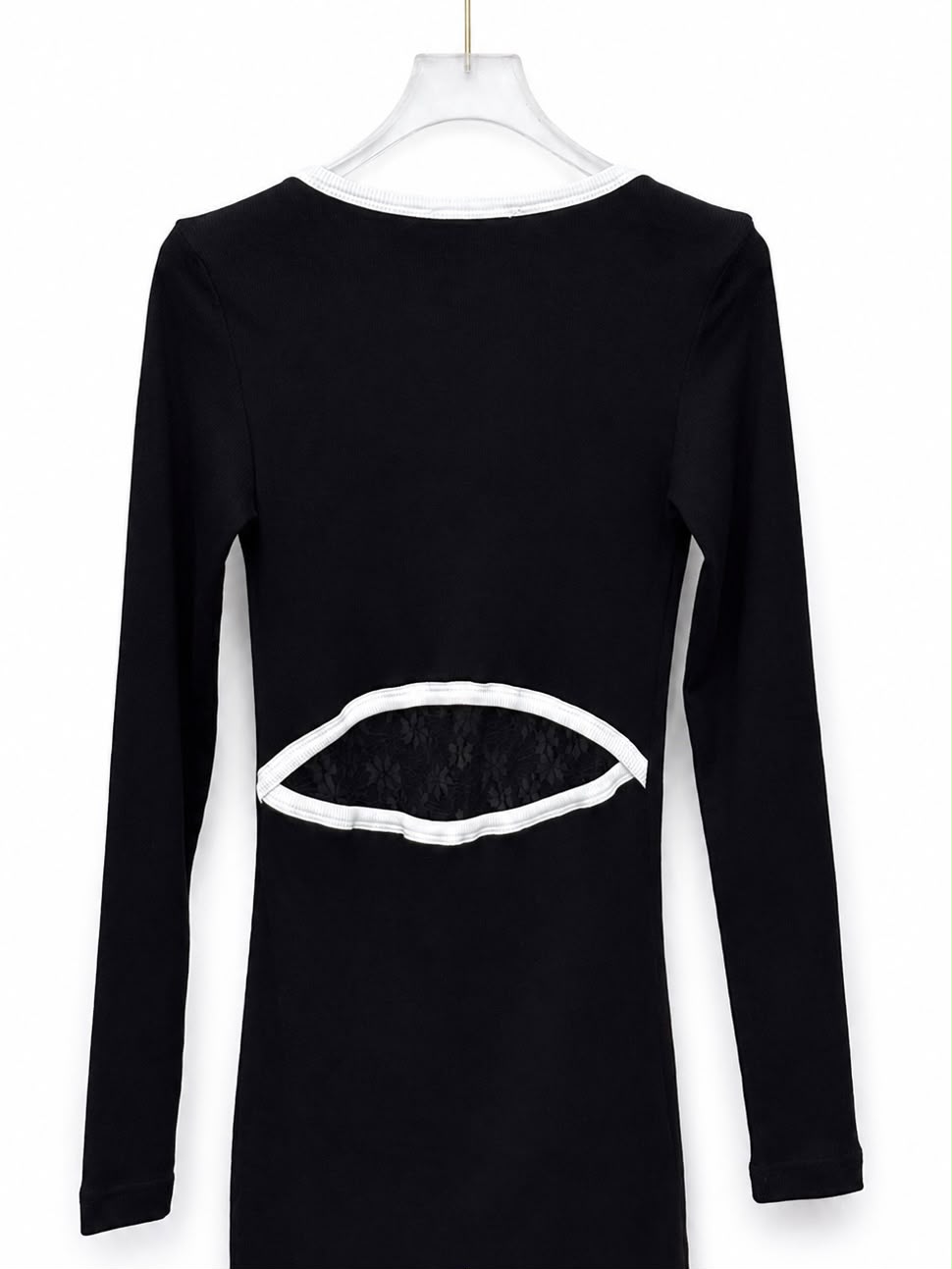 Dress  black bodycon long sleeve - Image 5
