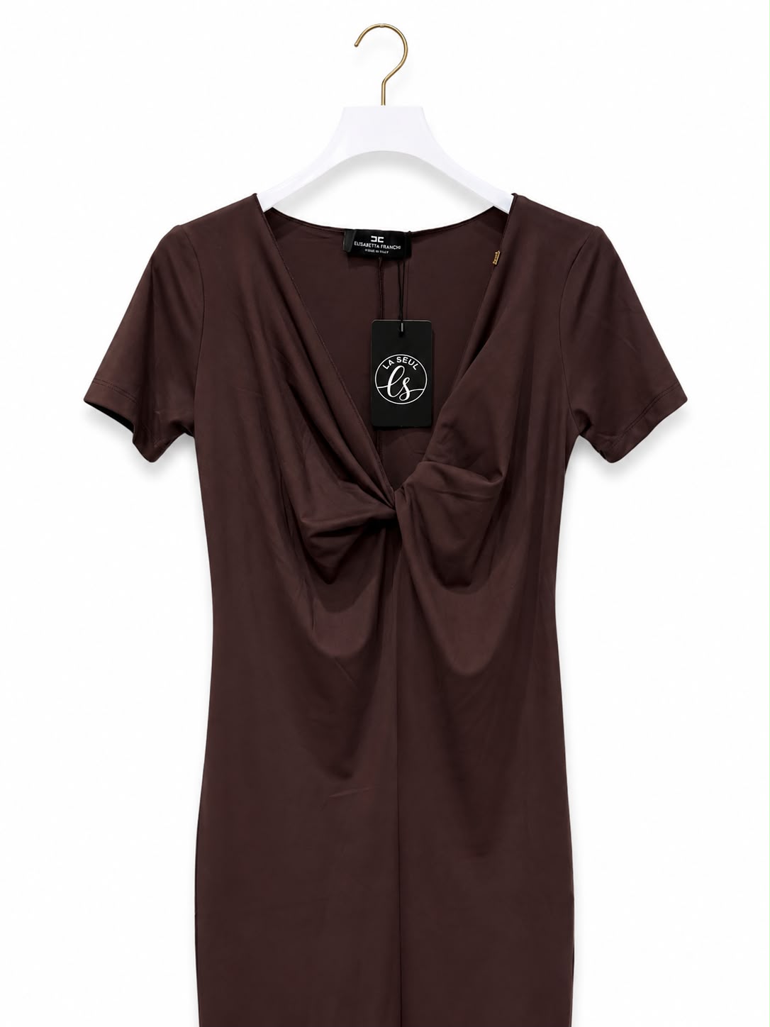 Dress brown short sleeve - Image 4
