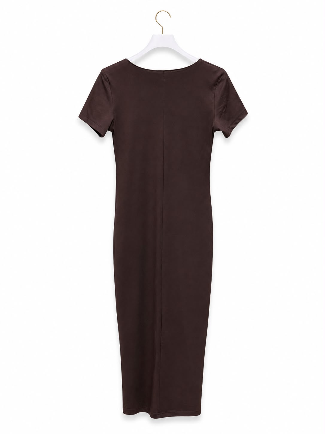 Dress brown short sleeve - Image 3