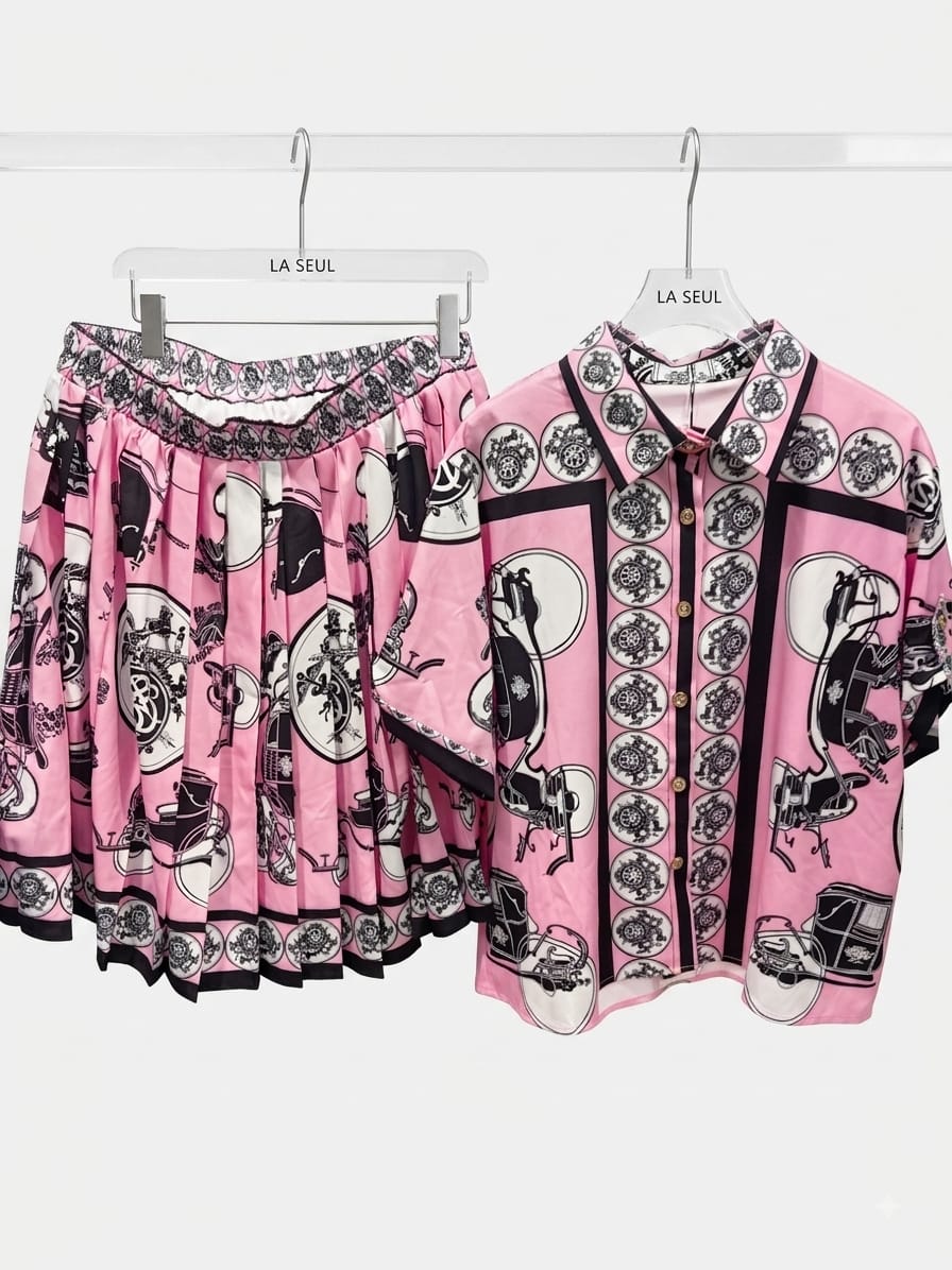 Set skirt hermes pink - Image 1