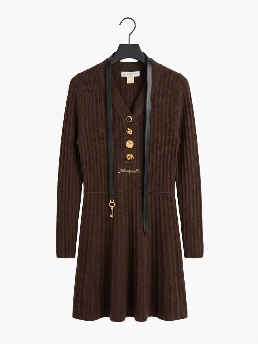 Dress Brown Schiaparelli - Image 3