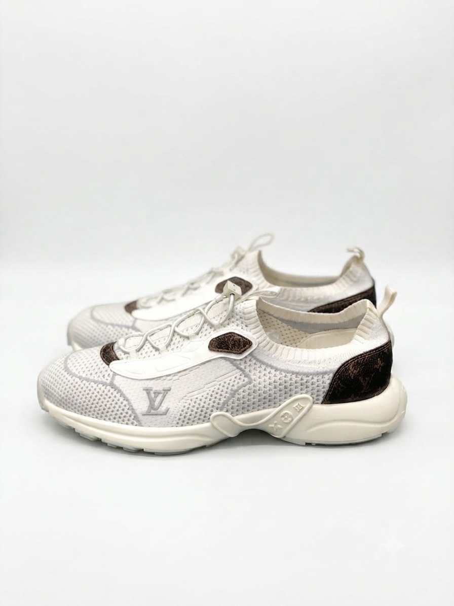 shoes lv white & brown - Image 4