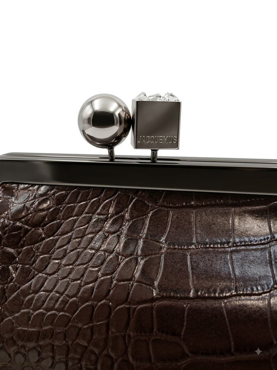 Clutch bag crocodile brown JACQUEMUS - Image 5