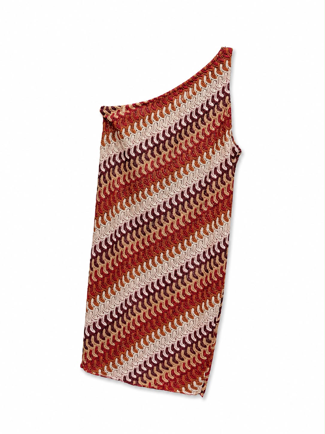 Dress 1shoulder knit brown color - Image 2