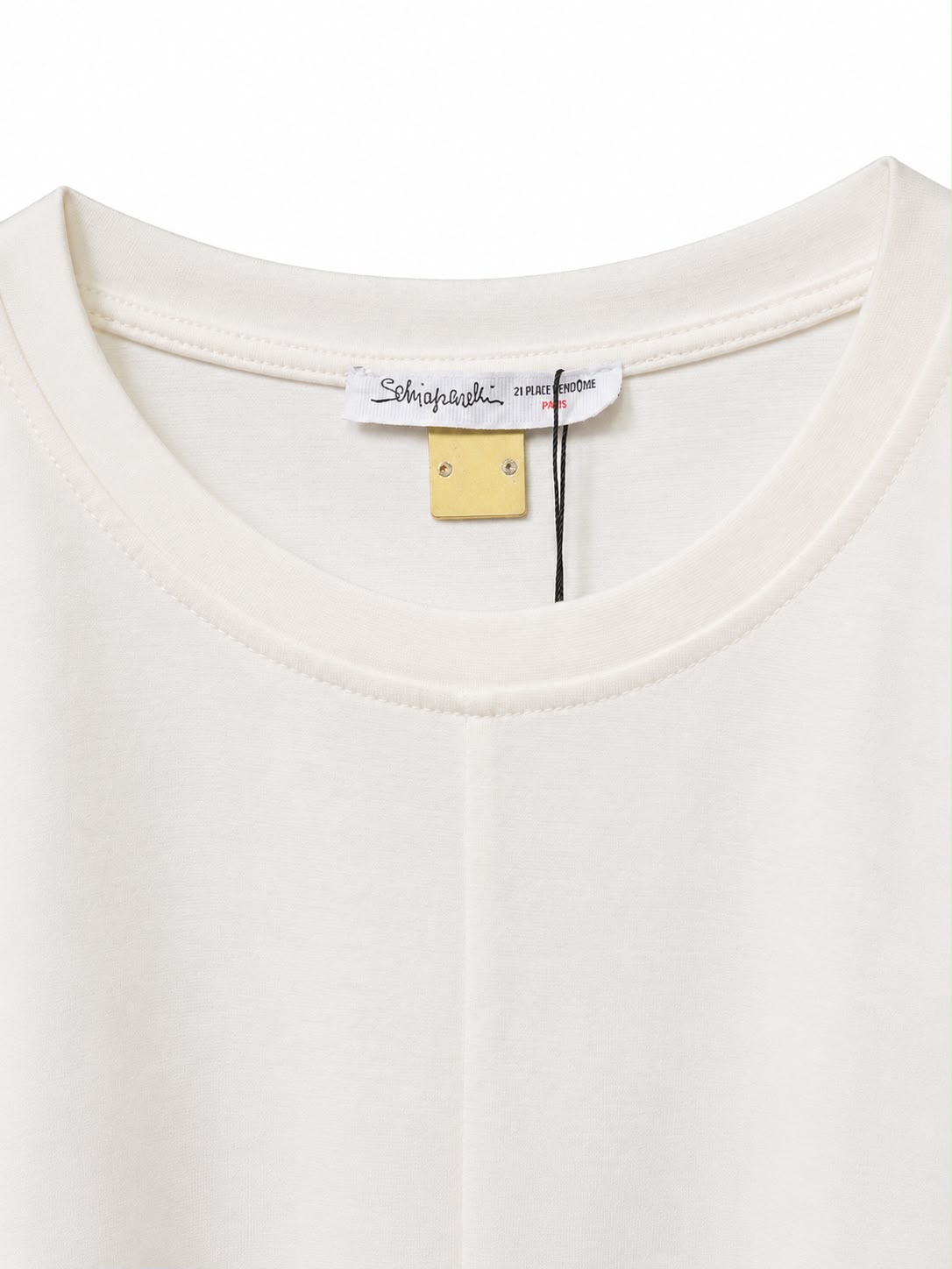 T-shirt off white front slit schiaparelli - Image 1