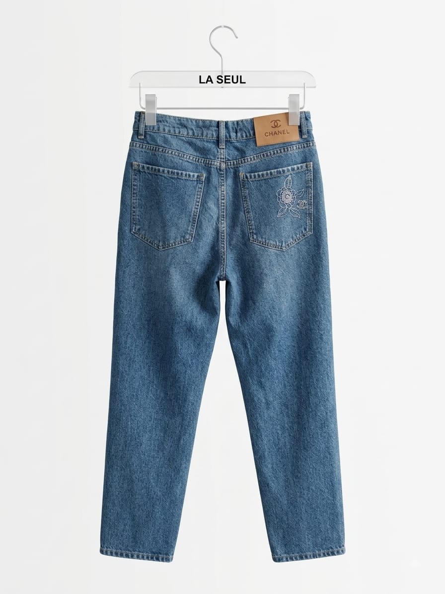 Jeans blue flowers - Image 6