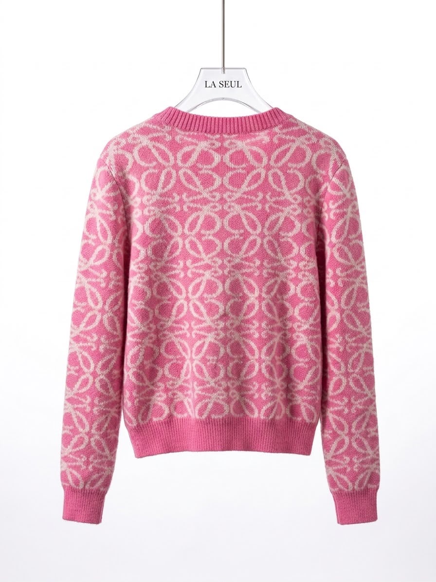 LOEWE Signature Pink Cardigan - Image 3