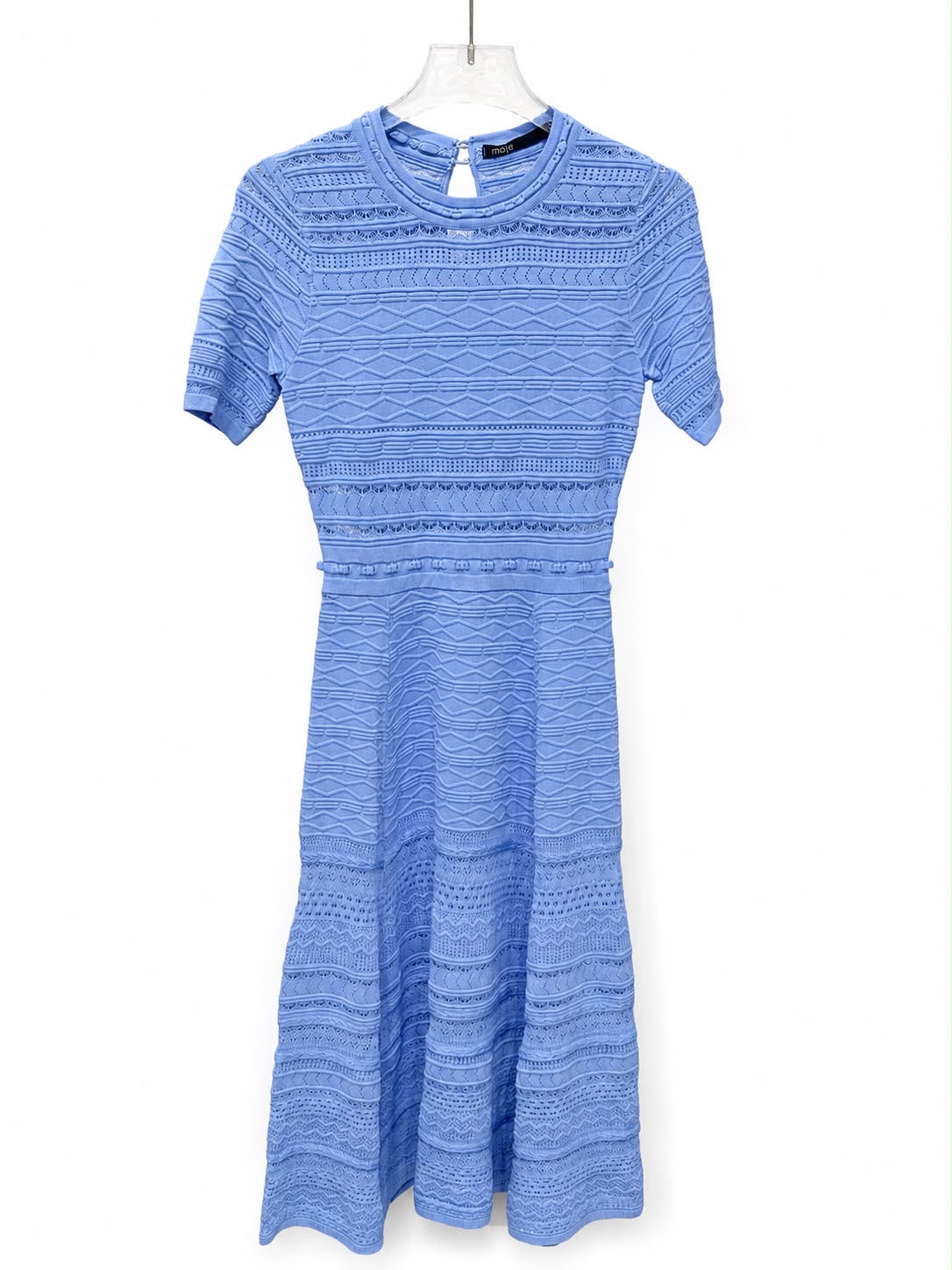 Dress blue crochet s/s maje - Image 2