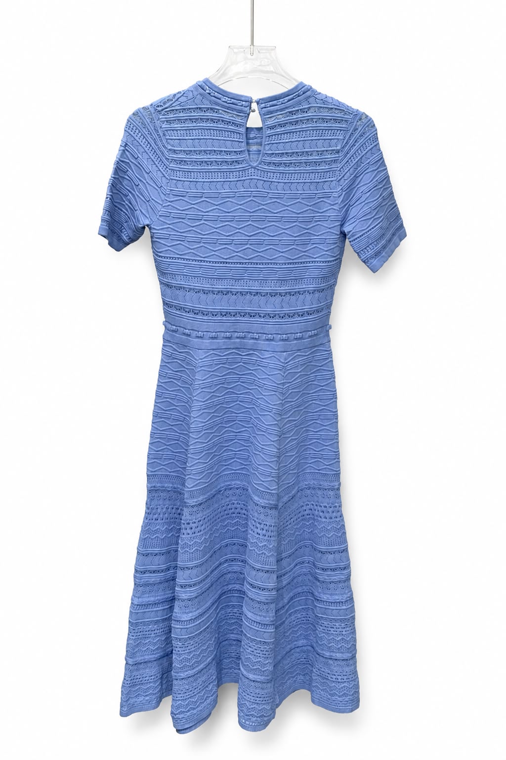 Dress blue crochet s/s maje - Image 3