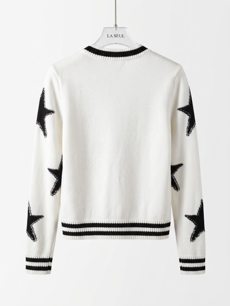 BALMAIN Star Motif Cardigan white - Image 1
