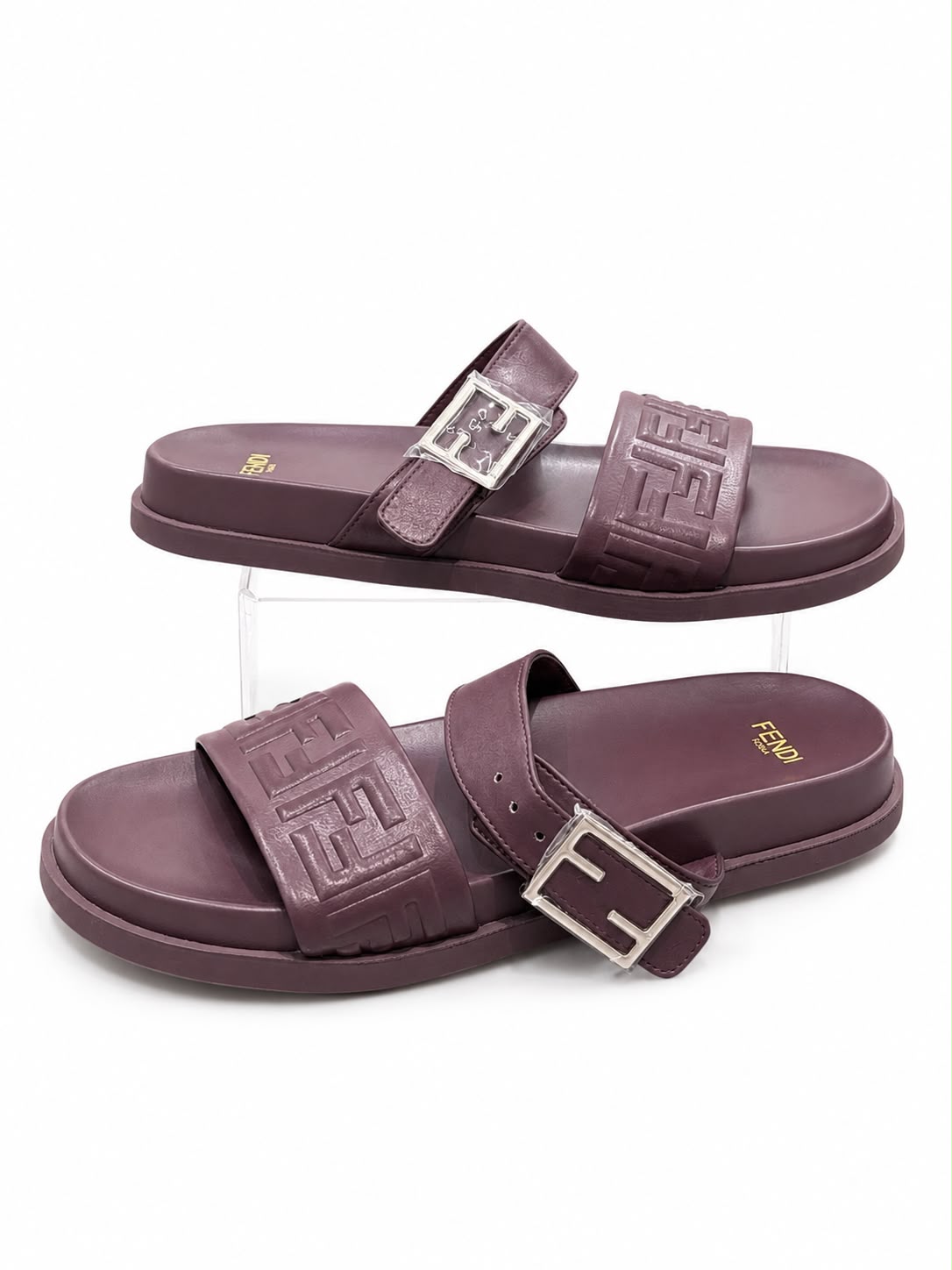 Slipper Fendi burgundy - Image 3