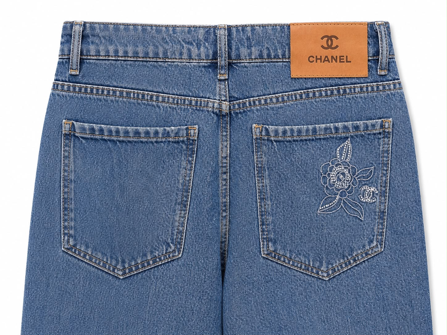 Jeans blue flowers - Image 2