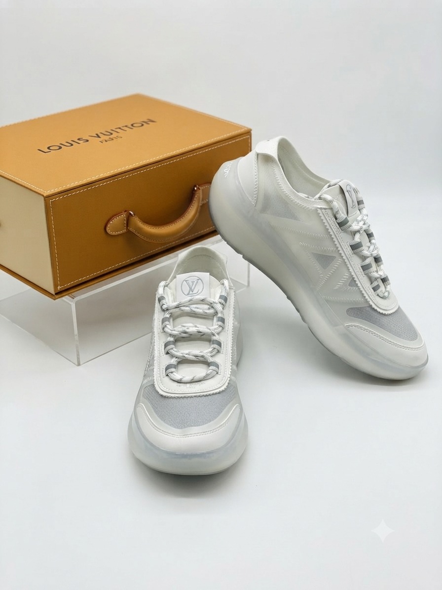 shoes white print zigzag gray - Image 1