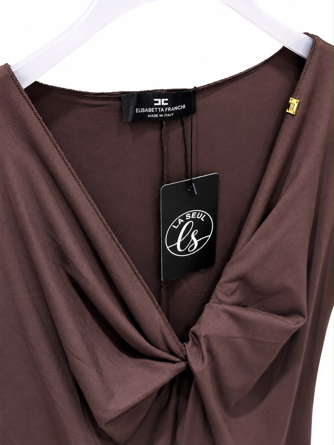 Dress brown short sleeve - Image 1