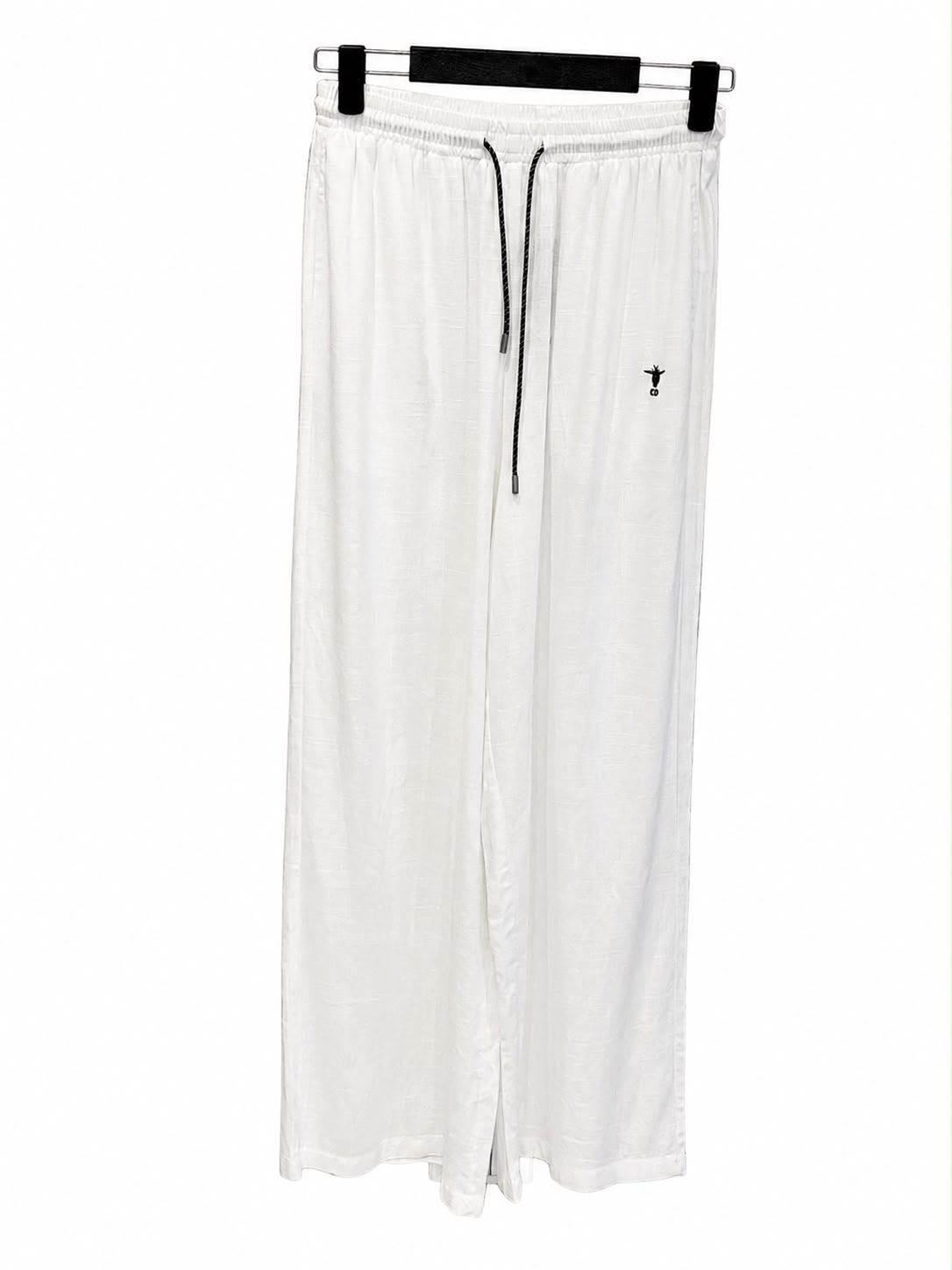 Pant high waisted wide leg white