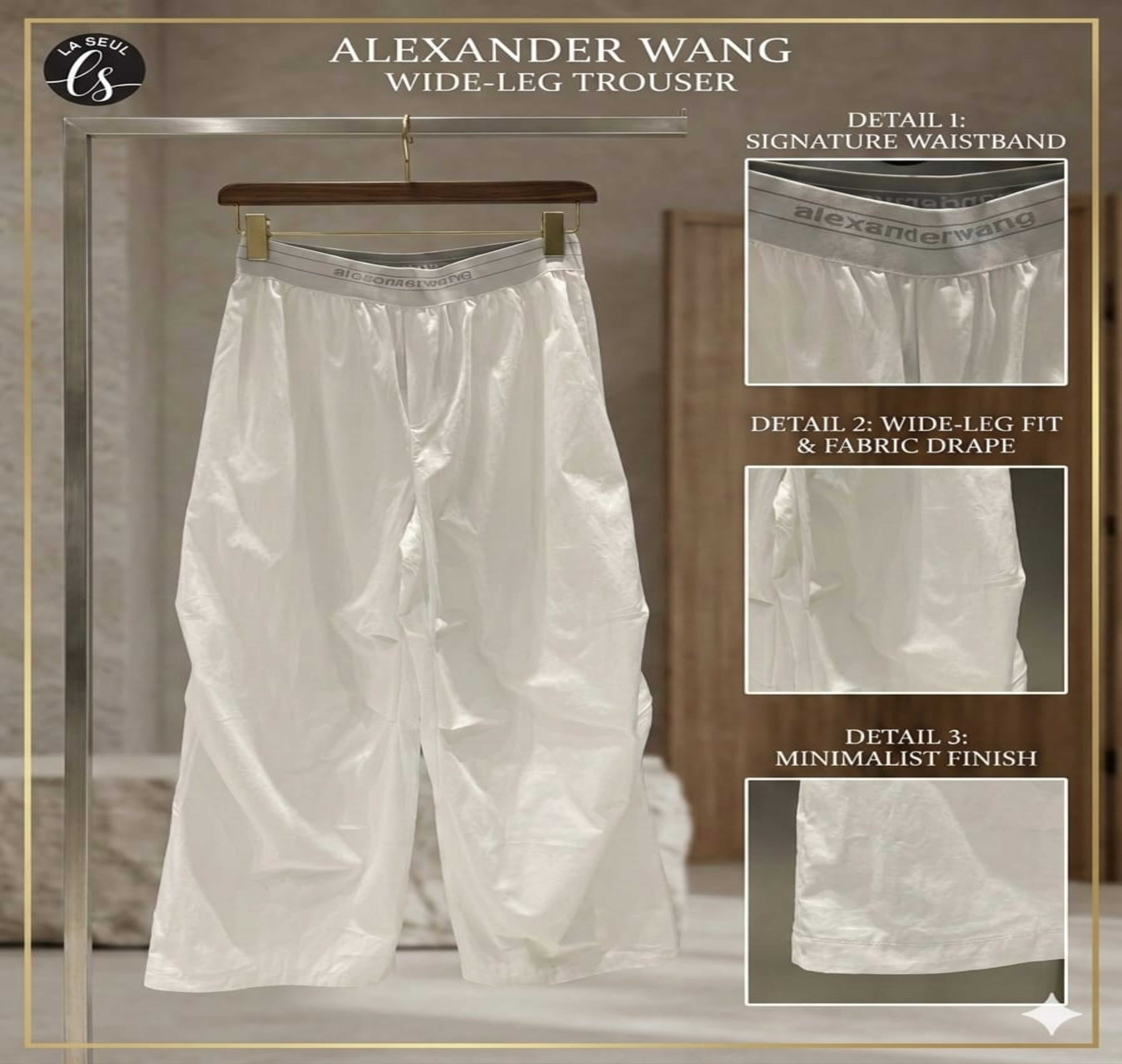 Pant white high waisted logo prand