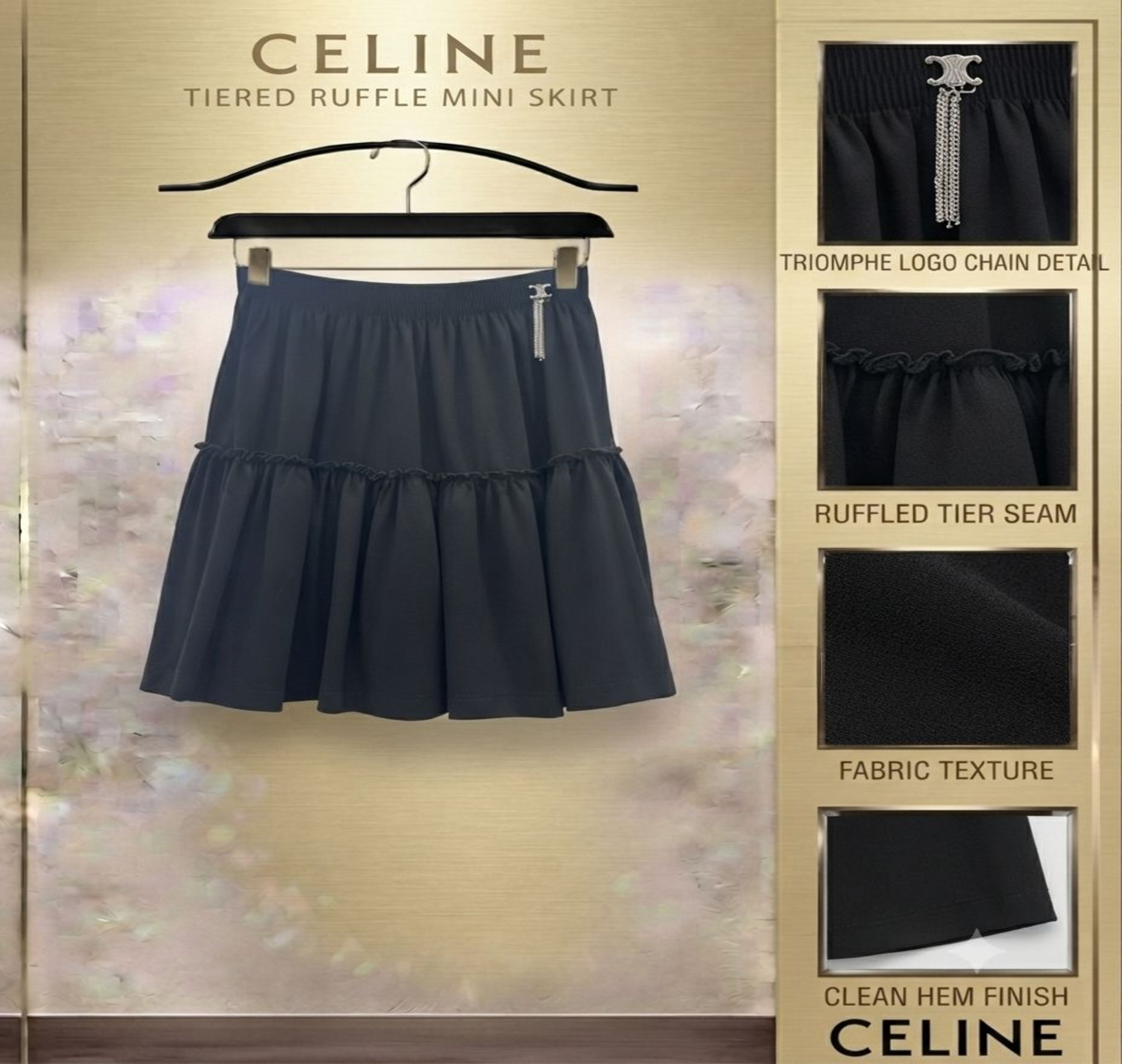 Ruffle Mini Skirt Celine