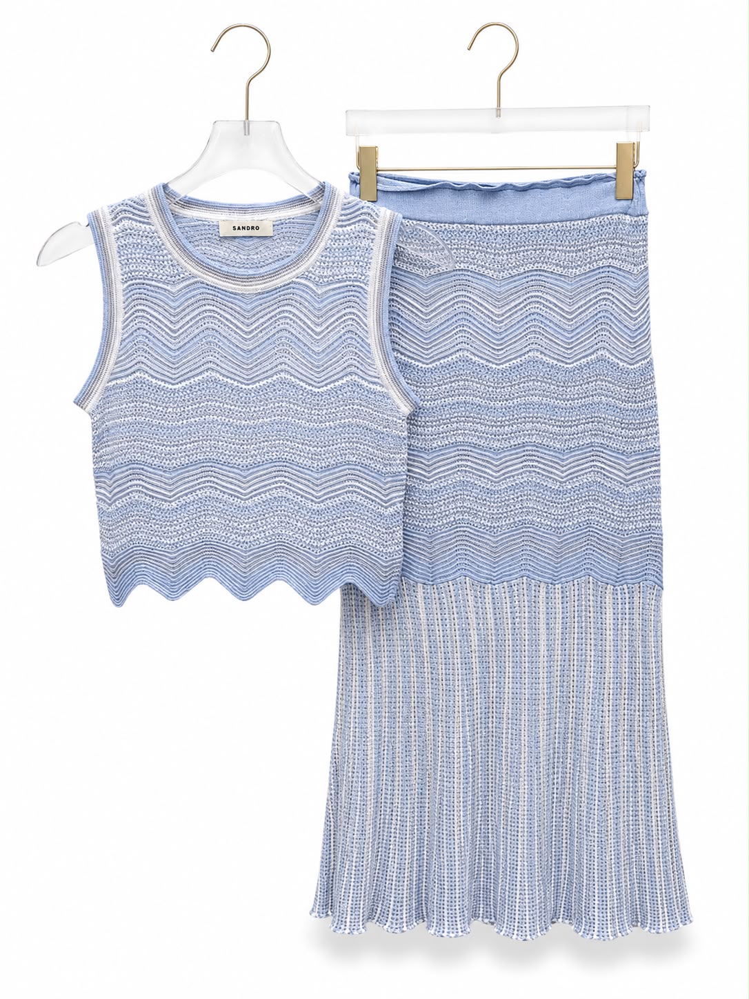 Suit skirt light blu knit Ware
