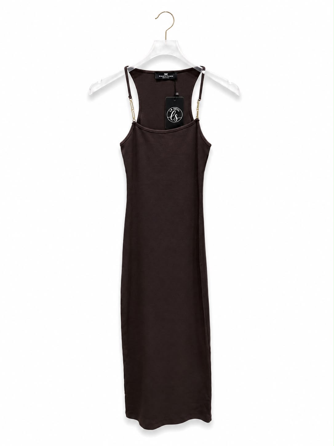 Dress brown gold strap Elisabetta Franchi