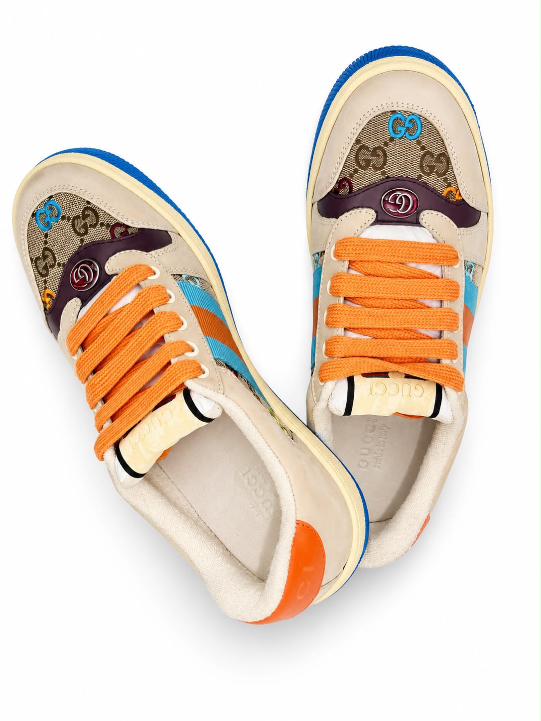 Shoes multi lace beige / orange