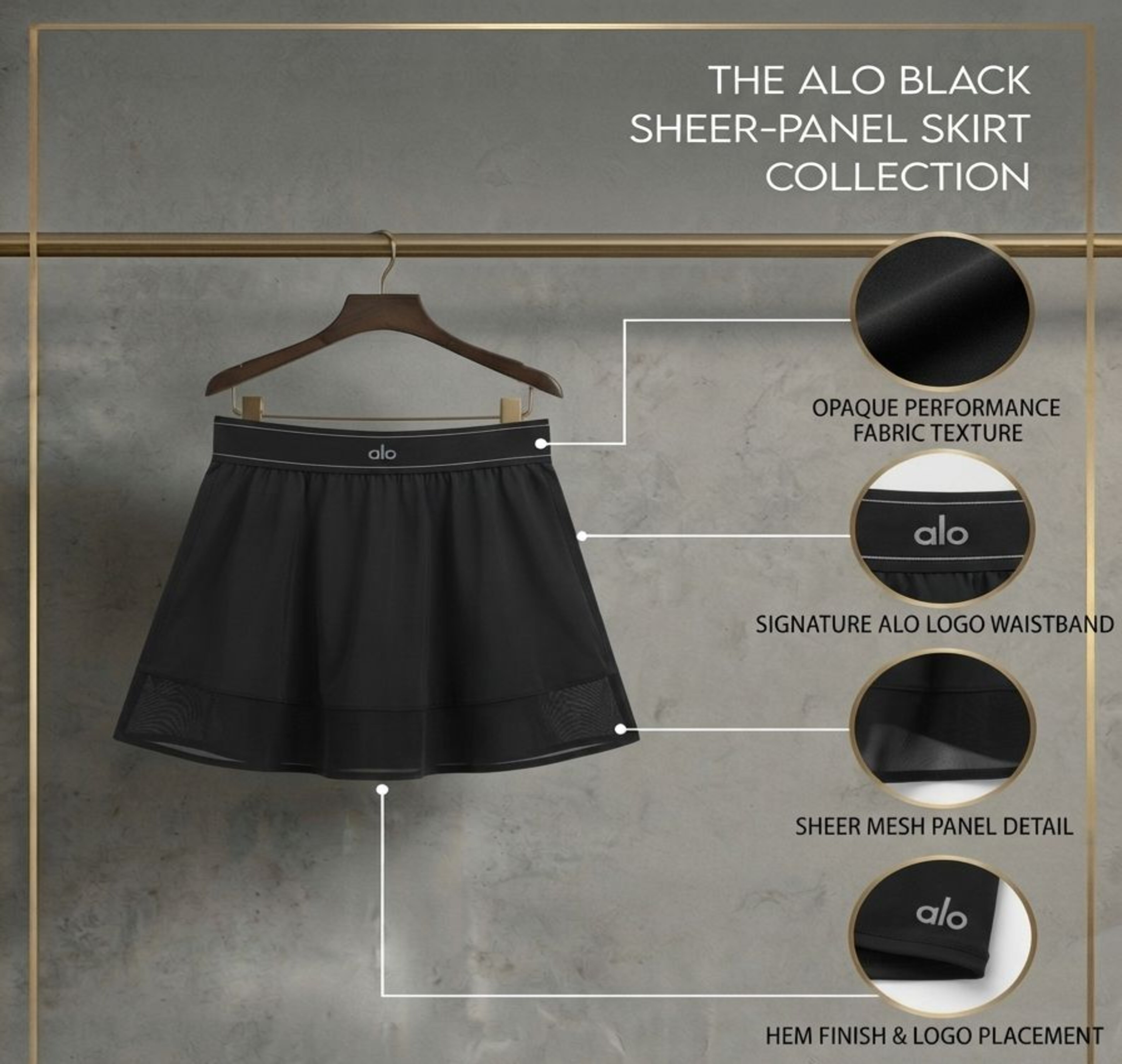 Alo Black Skirt