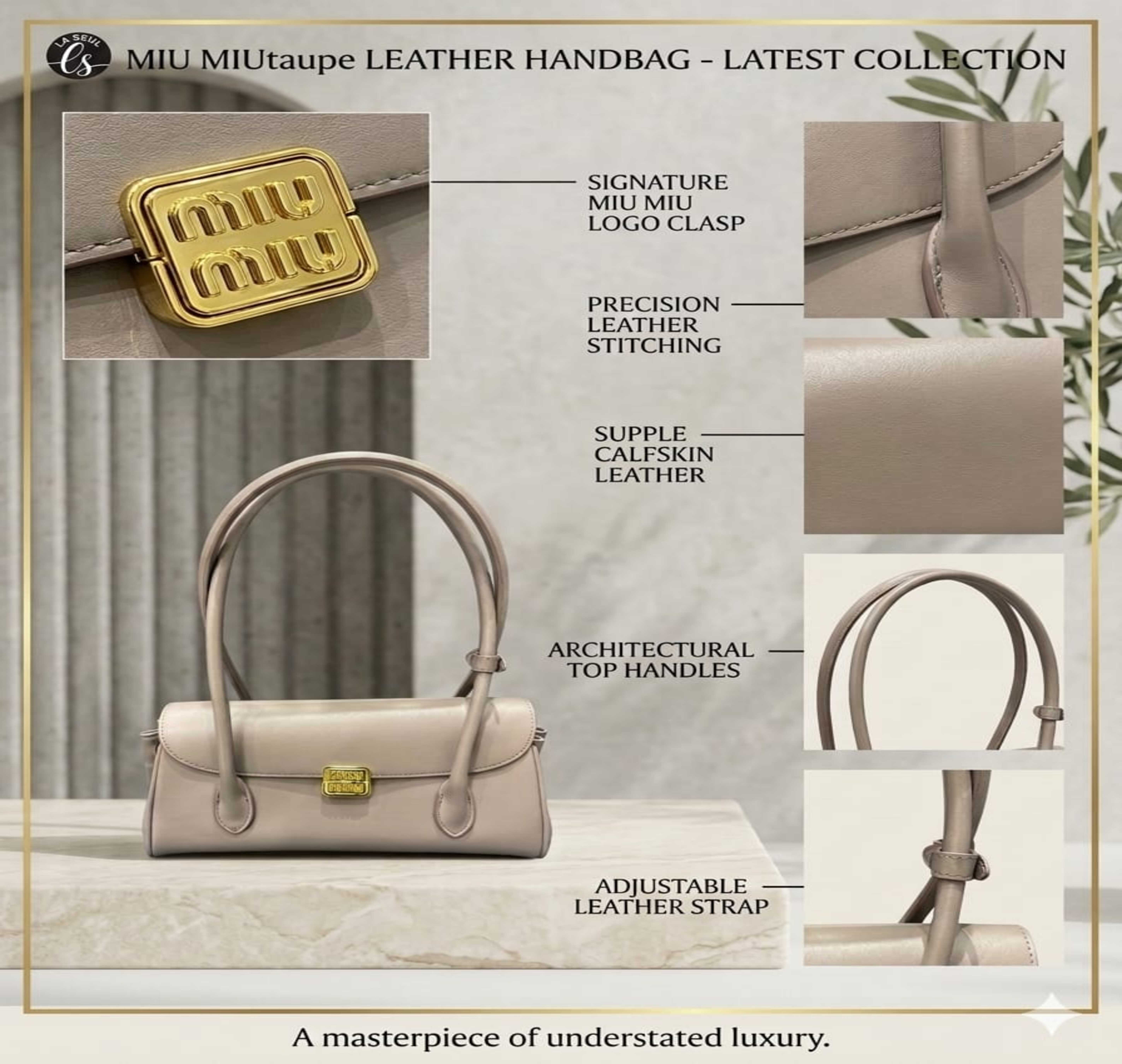 bag miu miu gray